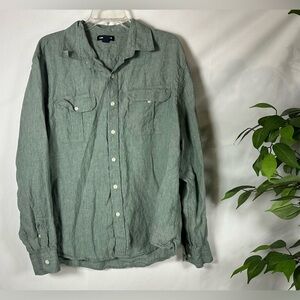 Lands' End Sage Button Down Shirt